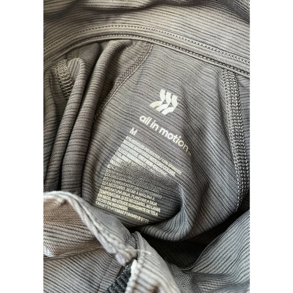 All In Motion Gray Athletic Zip Jacket M Pockets Mock Neck R1 - Picture 4 of 4